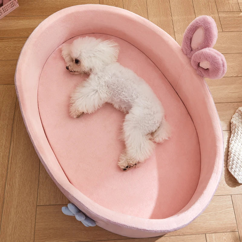 Detachable and Washable Pet Bed - Soft and Comfortable Sleeping Bed for Dogs and Cats, Suitable for All Seasons