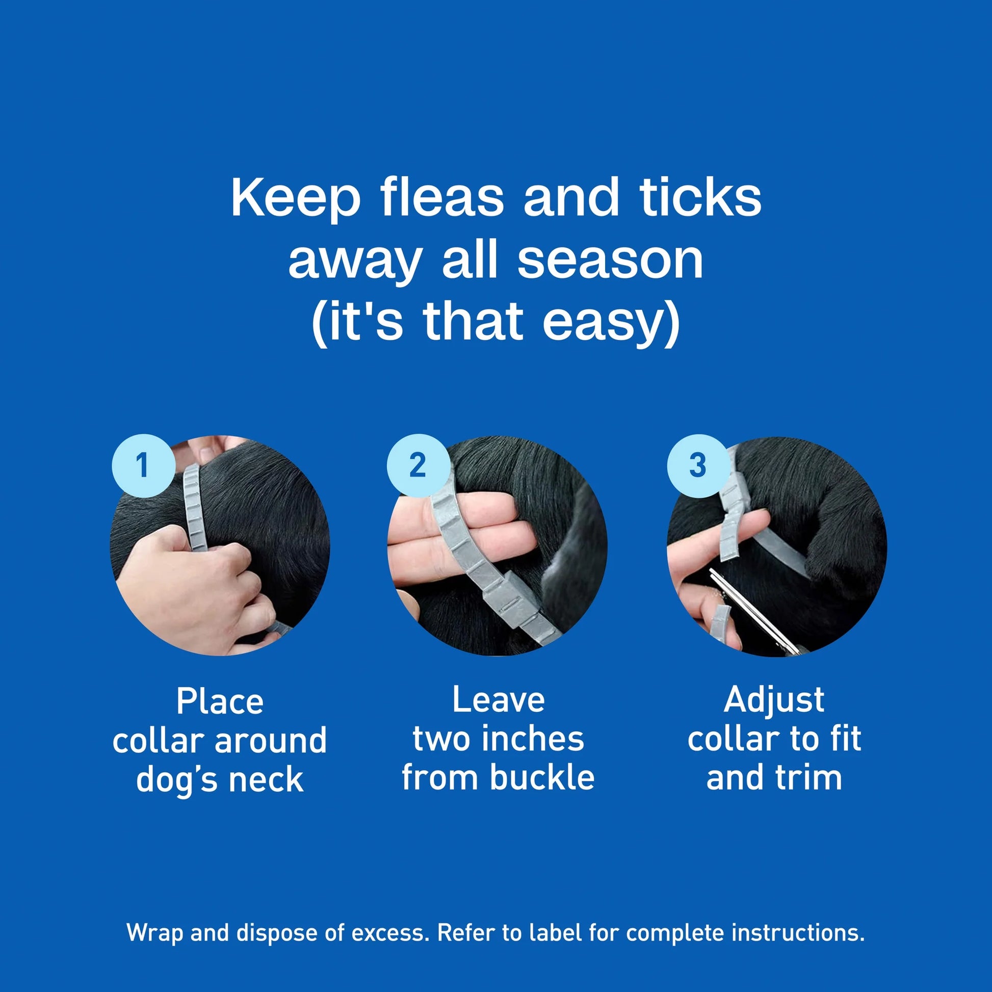 Flea and Tick Collar Plus for Dogs and Puppies - 12 Months of Protection Against Flea Infestations, Kills Fleas and Ticks, Repels Mosquitoes for Up to 6 Months (Excludes California), One Size Fits All, 2 Count