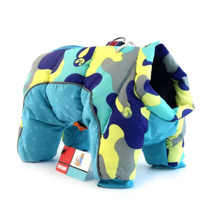 Premium Waterproof Winter Jacket for Small Dogs - Reflective Thick Cotton Snowsuit for French Bulldogs and Puppies