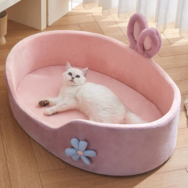 Detachable and Washable Pet Bed - Soft and Comfortable Sleeping Bed for Dogs and Cats, Suitable for All Seasons