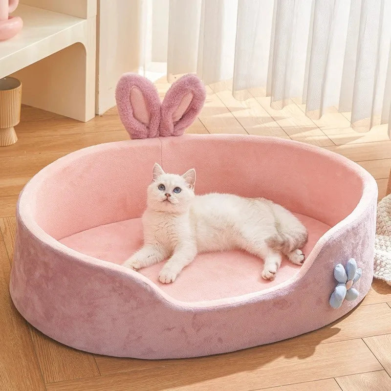 Detachable and Washable Pet Bed - Soft and Comfortable Sleeping Bed for Dogs and Cats, Suitable for All Seasons