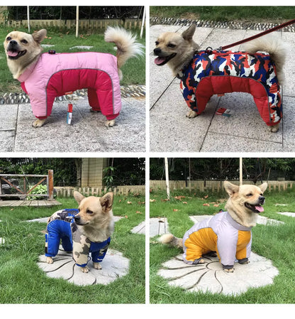 Premium Waterproof Winter Jacket for Small Dogs - Reflective Thick Cotton Snowsuit for French Bulldogs and Puppies