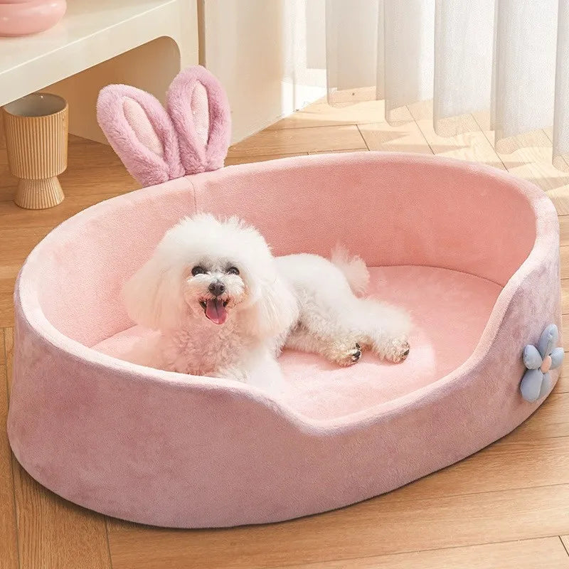 Detachable and Washable Pet Bed - Soft and Comfortable Sleeping Bed for Dogs and Cats, Suitable for All Seasons