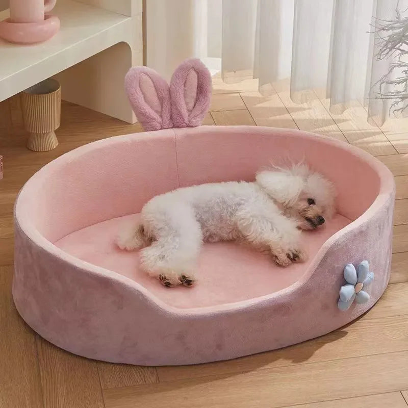 Detachable and Washable Pet Bed - Soft and Comfortable Sleeping Bed for Dogs and Cats, Suitable for All Seasons