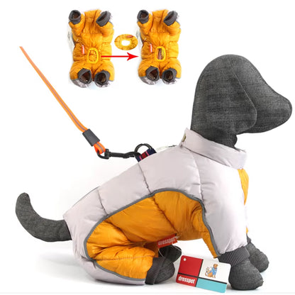 Premium Waterproof Winter Jacket for Small Dogs - Reflective Thick Cotton Snowsuit for French Bulldogs and Puppies